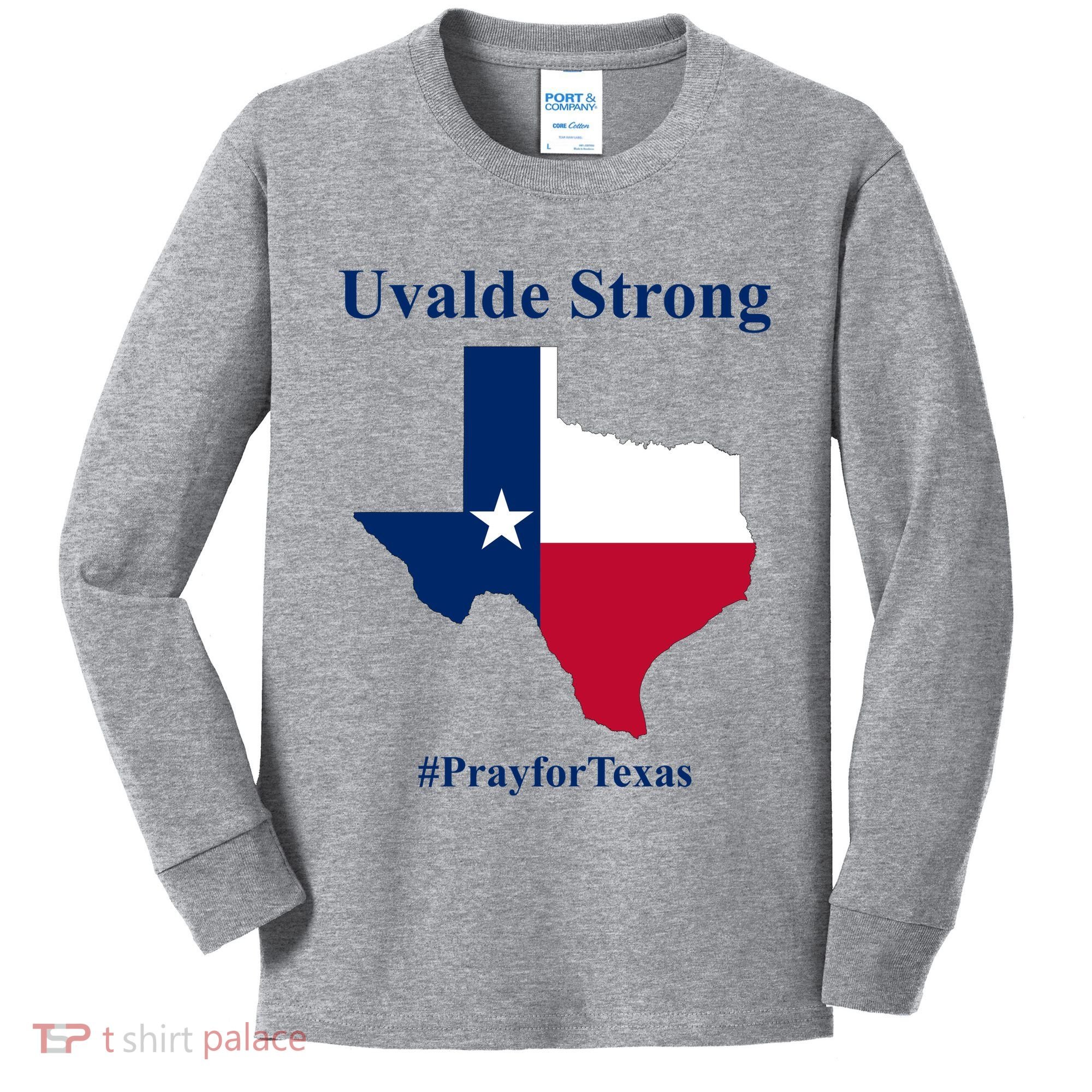 Uvalde Strong Pray For Texas Kids Long Sleeve Shirt