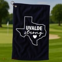 Uvalde Strong Pray For Texas Uvalde Texas Golf Towel thumb 1