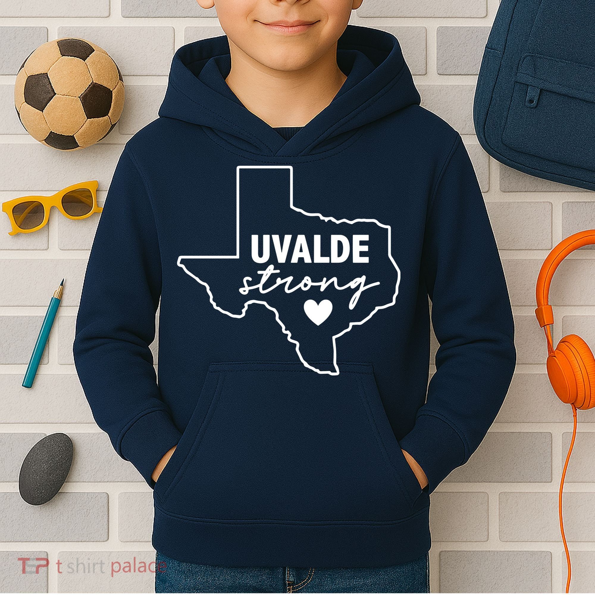 Uvalde Strong Pray For Texas Uvalde Texas Kids Hoodie