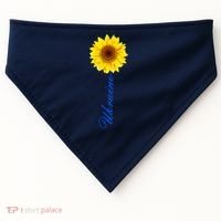 Ukraine Sunflower Peace Stop War Stand With Ukraine USA-Made Doggie Bandana thumb 0