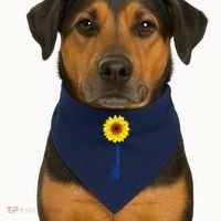 Ukraine Sunflower Peace Stop War Stand With Ukraine USA-Made Doggie Bandana thumb 1