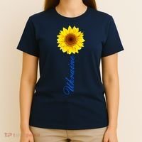 Ukraine Sunflower Peace Stop War Stand With Ukraine T-Shirt thumb 4