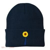 Ukraine Sunflower Peace Stop War Stand With Ukraine Beanie thumb 0