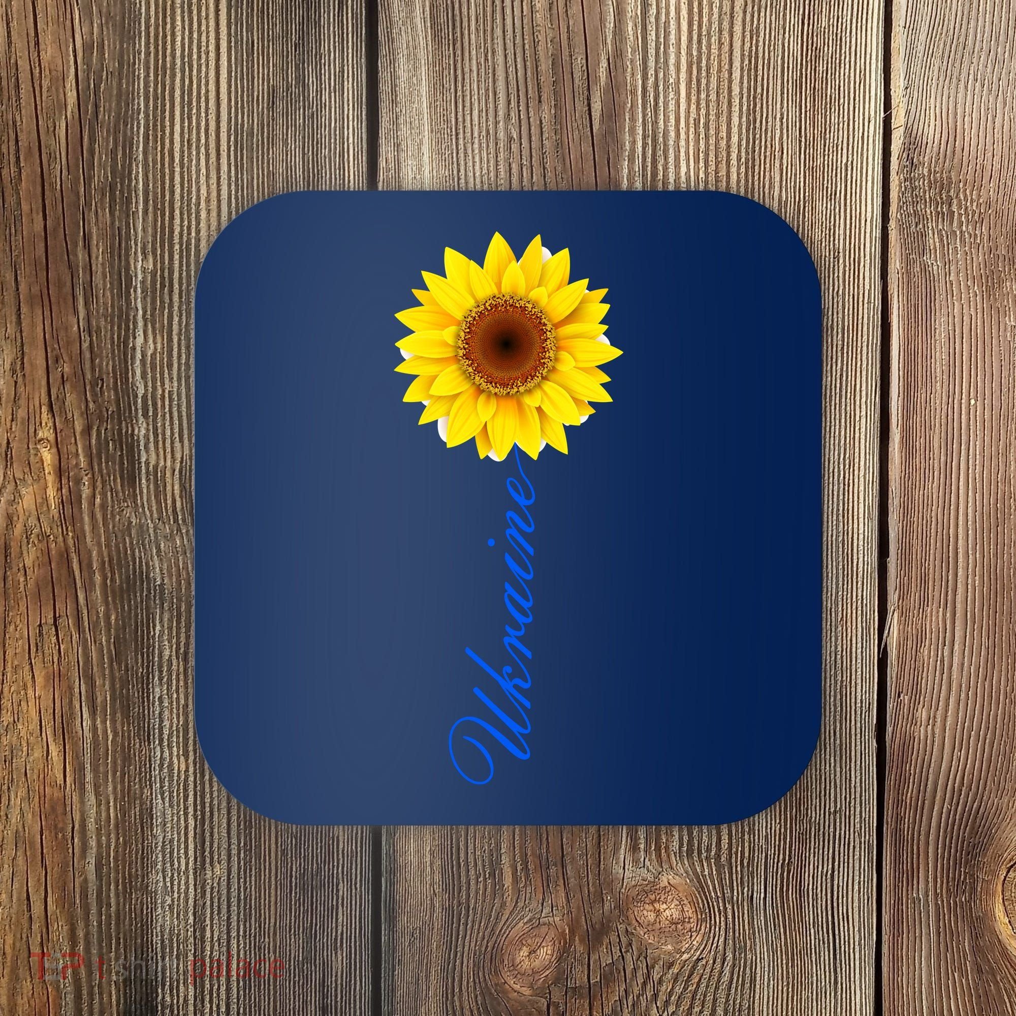Ukraine Sunflower Peace Stop War Stand With Ukraine Coaster