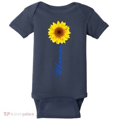 Ukraine Sunflower Peace Stop War Stand With Ukraine Baby Bodysuit
