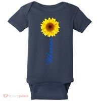 Ukraine Sunflower Peace Stop War Stand With Ukraine Baby Bodysuit thumb 0