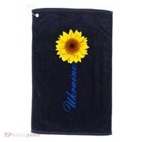 Ukraine Sunflower Peace Stop War Stand With Ukraine Golf Towel thumb 0
