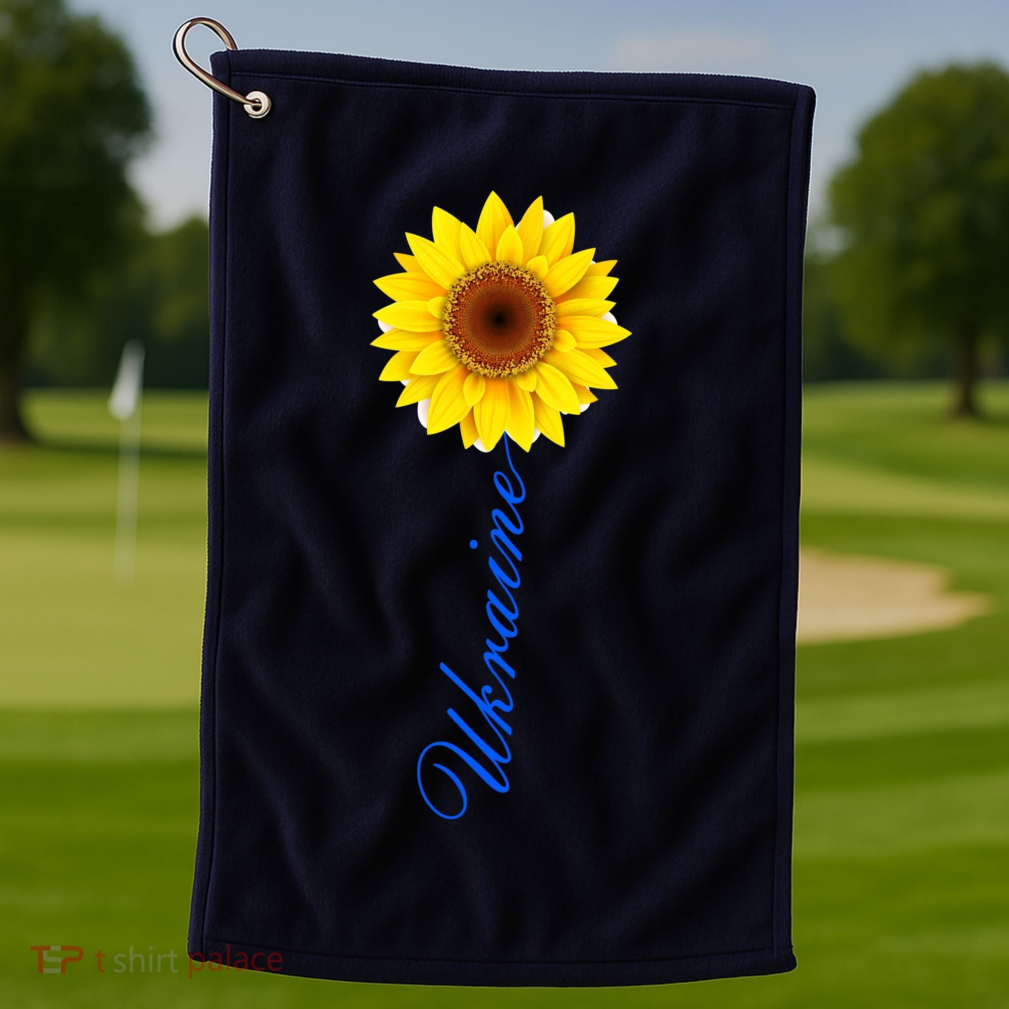Ukraine Sunflower Peace Stop War Stand With Ukraine Golf Towel