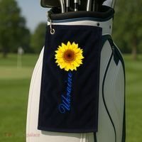 Ukraine Sunflower Peace Stop War Stand With Ukraine Golf Towel thumb 2