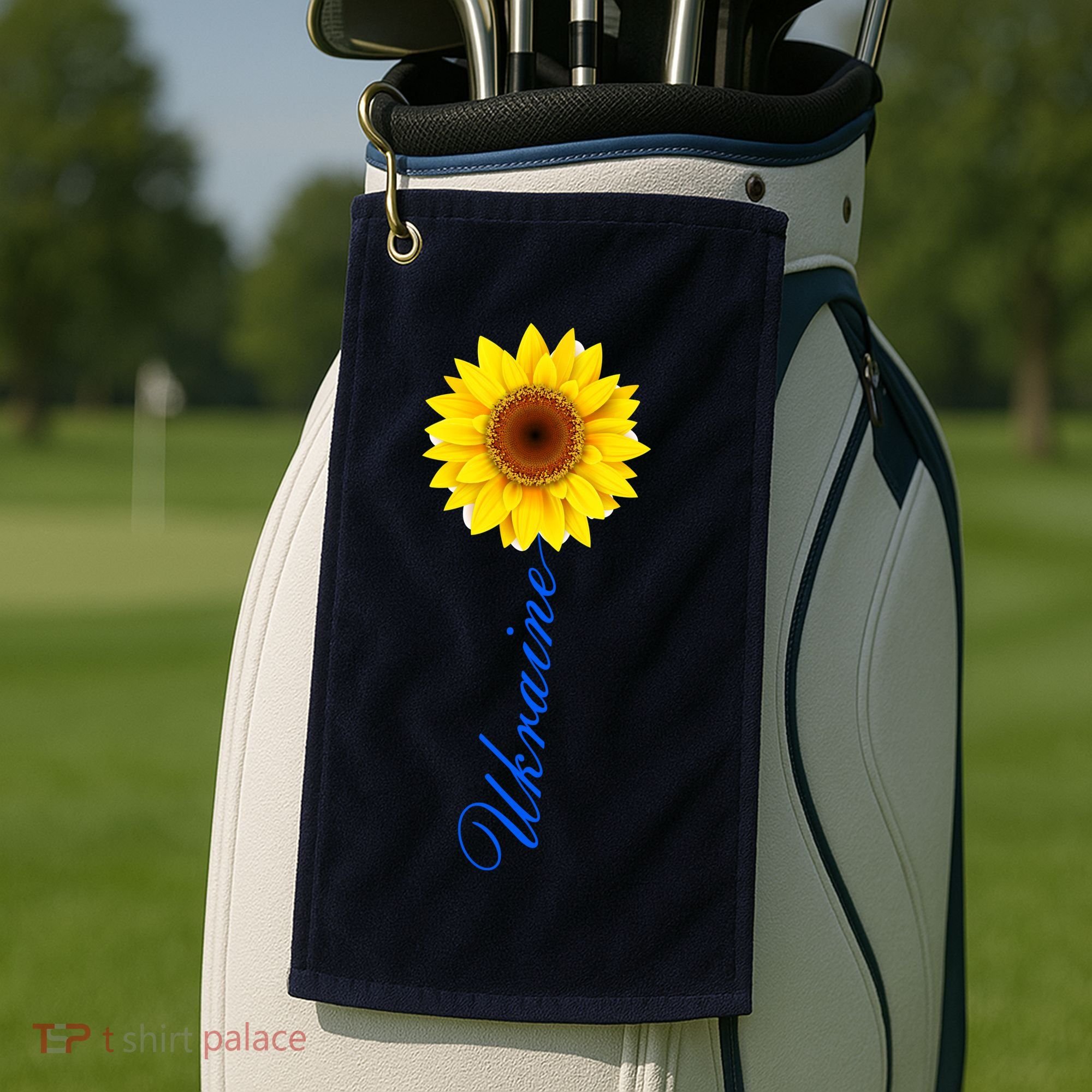Ukraine Sunflower Peace Stop War Stand With Ukraine Golf Towel