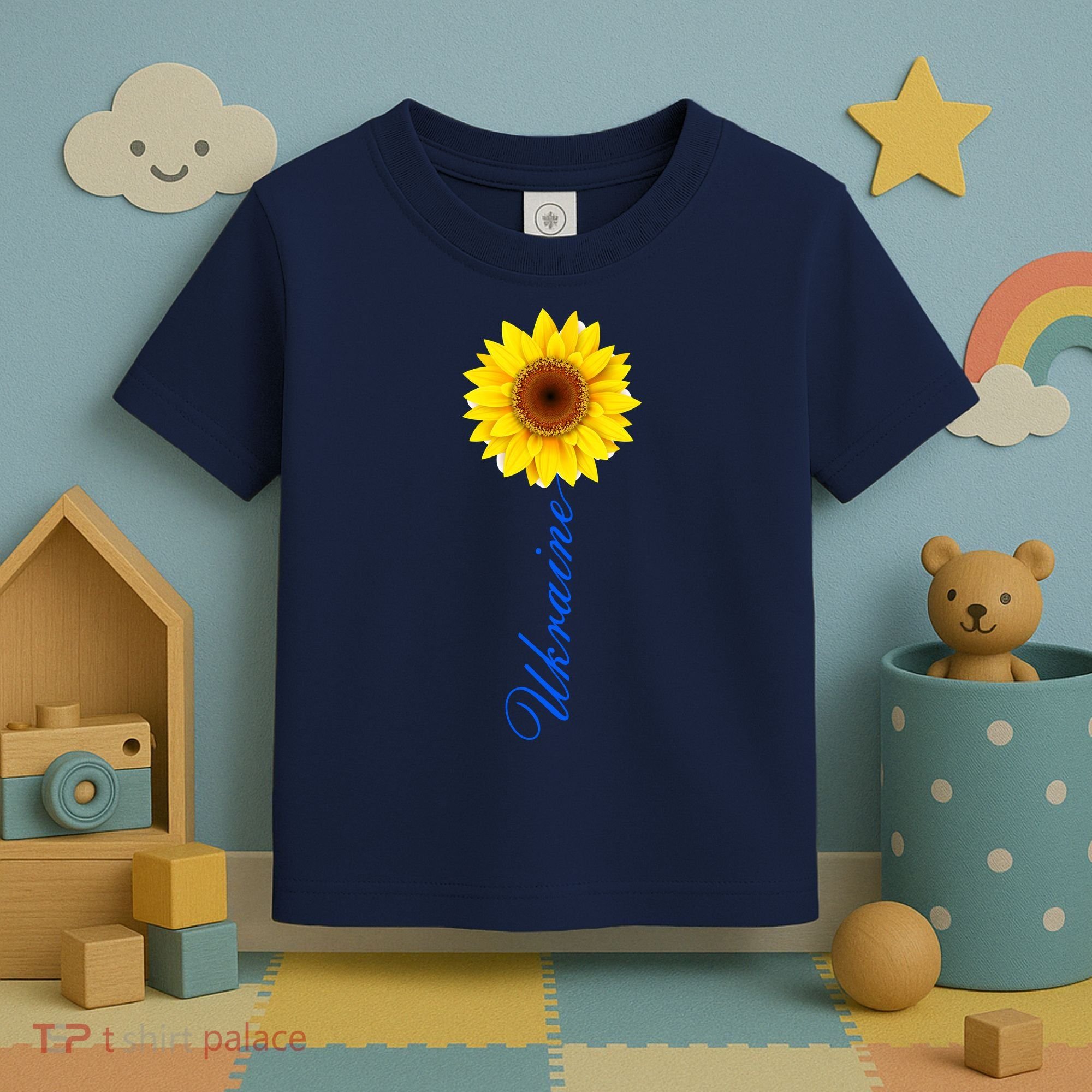 Ukraine Sunflower Peace Stop War Stand With Ukraine Toddler T-Shirt