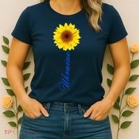 Ukraine Sunflower Peace Stop War Stand With Ukraine Women's T-Shirt thumb 2