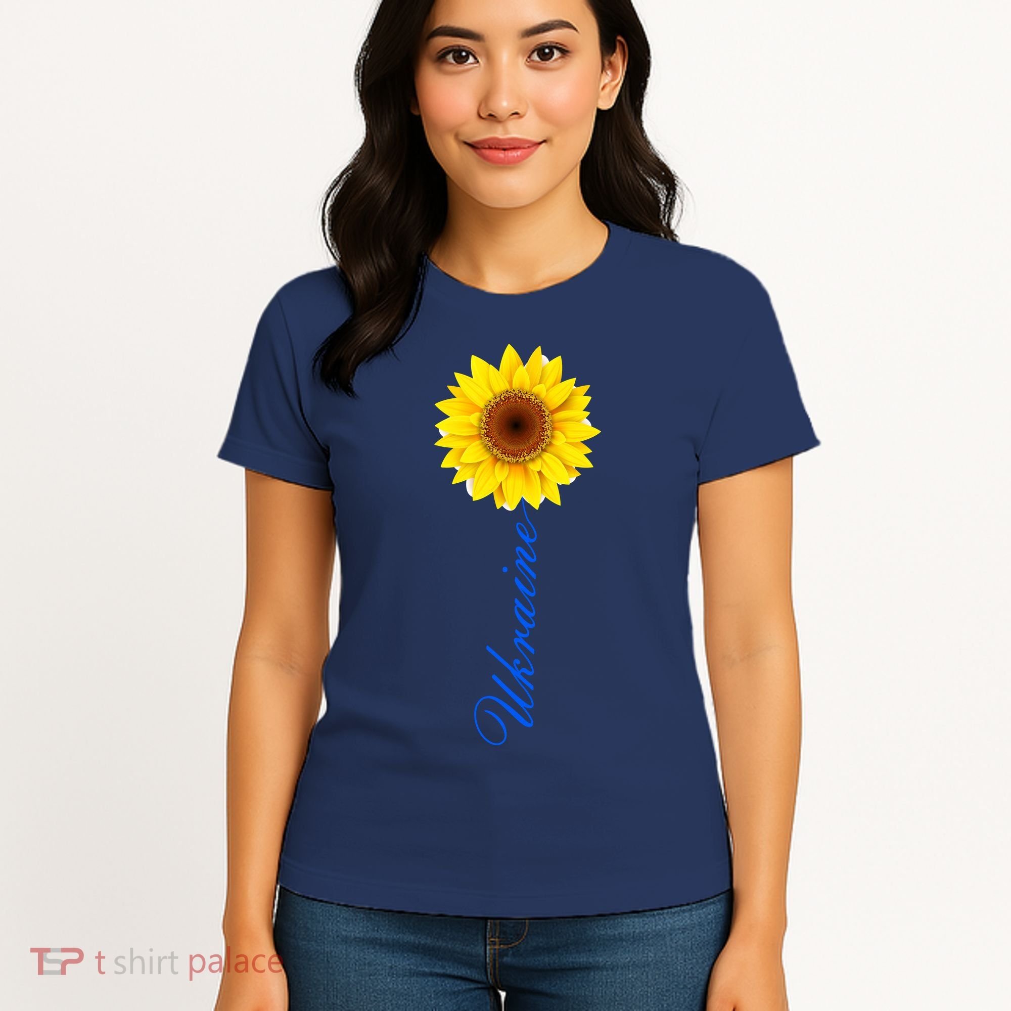 Ukraine Sunflower Peace Stop War Stand With Ukraine Women's T-Shirt