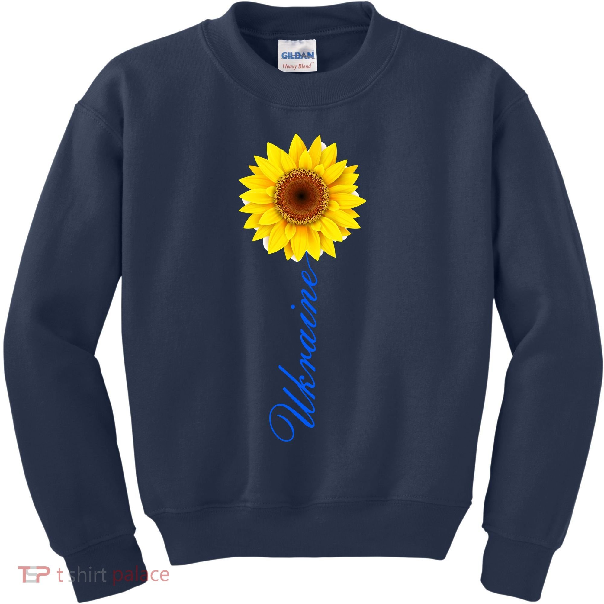 Ukraine Sunflower Peace Stop War Stand With Ukraine Kids Sweatshirt