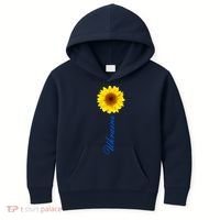Ukraine Sunflower Peace Stop War Stand With Ukraine Kids Hoodie thumb 0