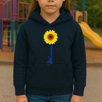 Ukraine Sunflower Peace Stop War Stand With Ukraine Kids Hoodie thumb 3