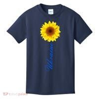 Ukraine Sunflower Peace Stop War Stand With Ukraine Kids T-Shirt thumb 0