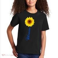 Ukraine Sunflower Peace Stop War Stand With Ukraine Kids T-Shirt thumb 2