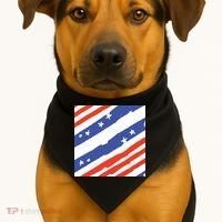United States Patriotic Flag USA-Made Doggie Bandana thumb 1