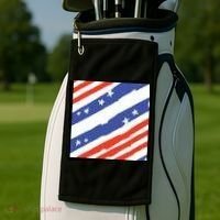 United States Patriotic Flag Golf Towel thumb 2