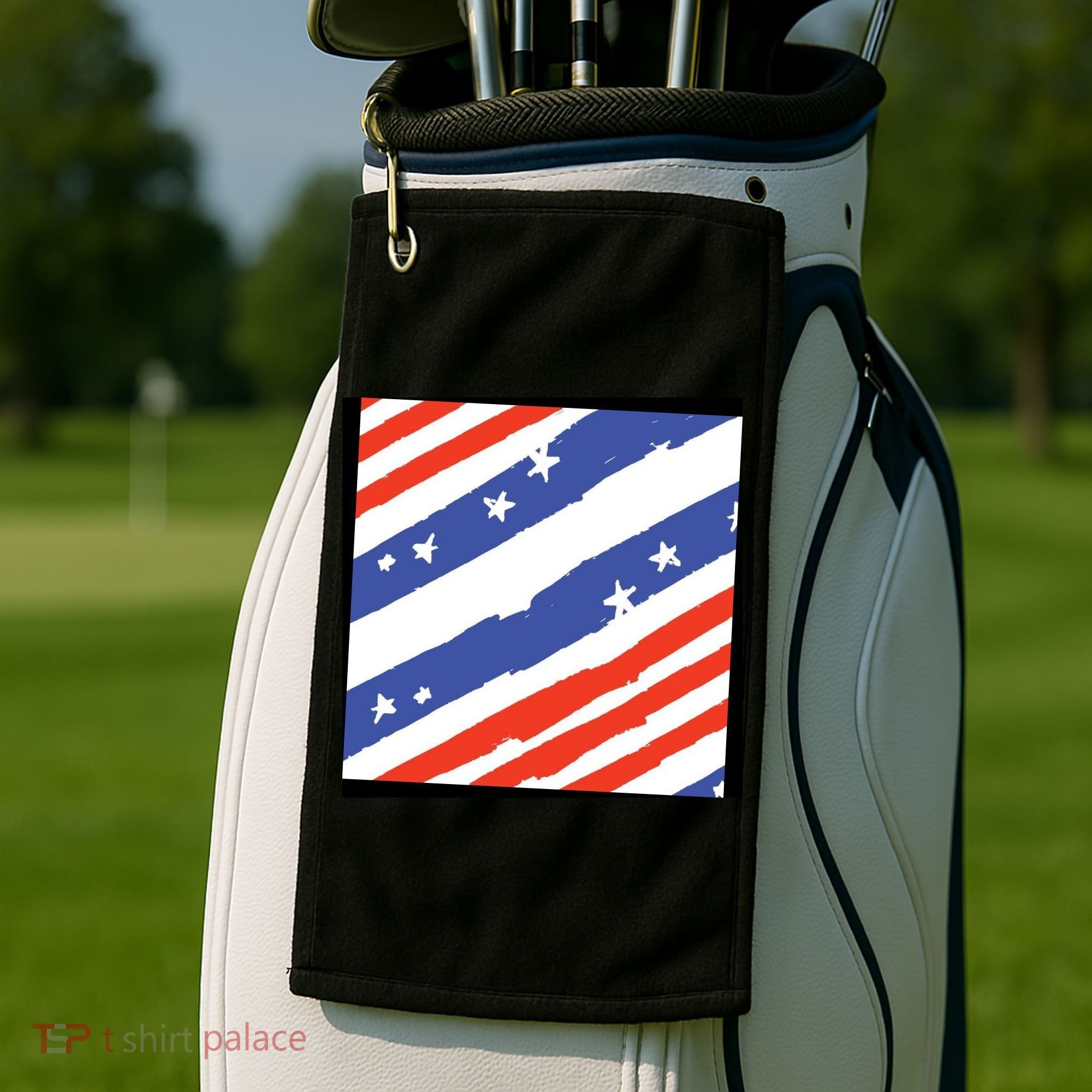 United States Patriotic Flag Golf Towel