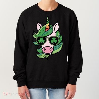 Unicorn St Patricks Day Cute Magical Women's Sweatshirt