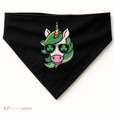 Unicorn St Patricks Day Cute Magical USA-Made Doggie Bandana