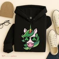 Unicorn St Patricks Day Cute Magical Hoodie thumb 4