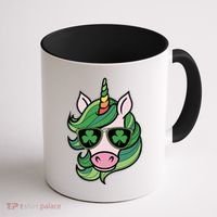 Unicorn St Patricks Day Cute Magical Coffee Mug thumb 1