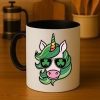 Unicorn St Patricks Day Cute Magical Coffee Mug thumb 4