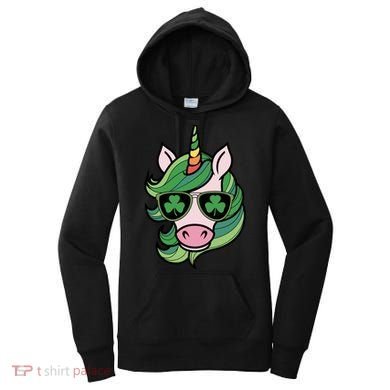 Unicorn St Patricks Day Cute Magical Women's Hoodie