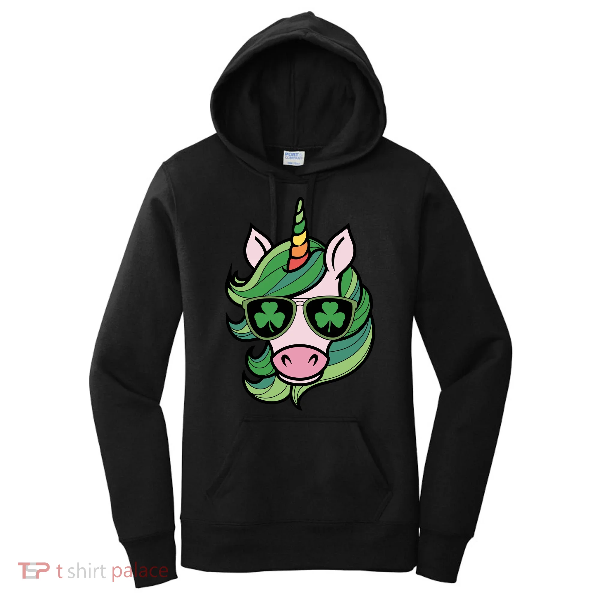 Unicorn St Patricks Day Cute Magical Women's Hoodie