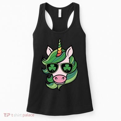 Unicorn St Patricks Day Cute Magical Women's Tank Top