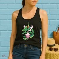 Unicorn St Patricks Day Cute Magical Women's Tank Top thumb 2