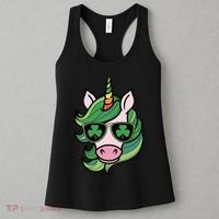 Unicorn St Patricks Day Cute Magical Women's Tank Top thumb 3