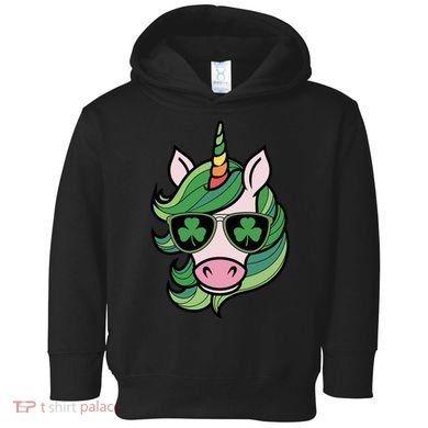 Unicorn St Patricks Day Cute Magical Toddler Hoodie