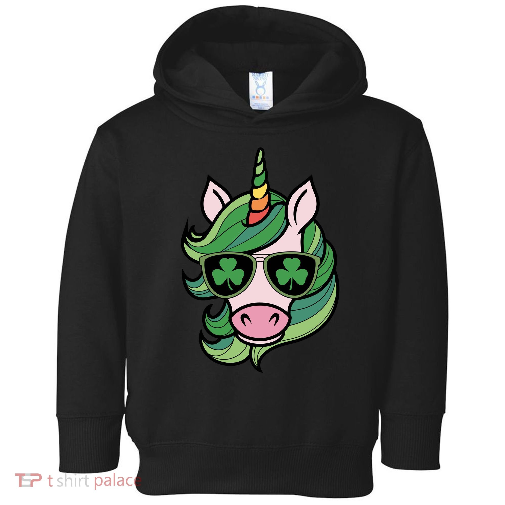 Unicorn St Patricks Day Cute Magical Toddler Hoodie