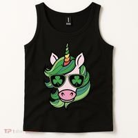Unicorn St Patricks Day Cute Magical Tank Top thumb 2