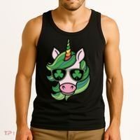 Unicorn St Patricks Day Cute Magical Tank Top thumb 3