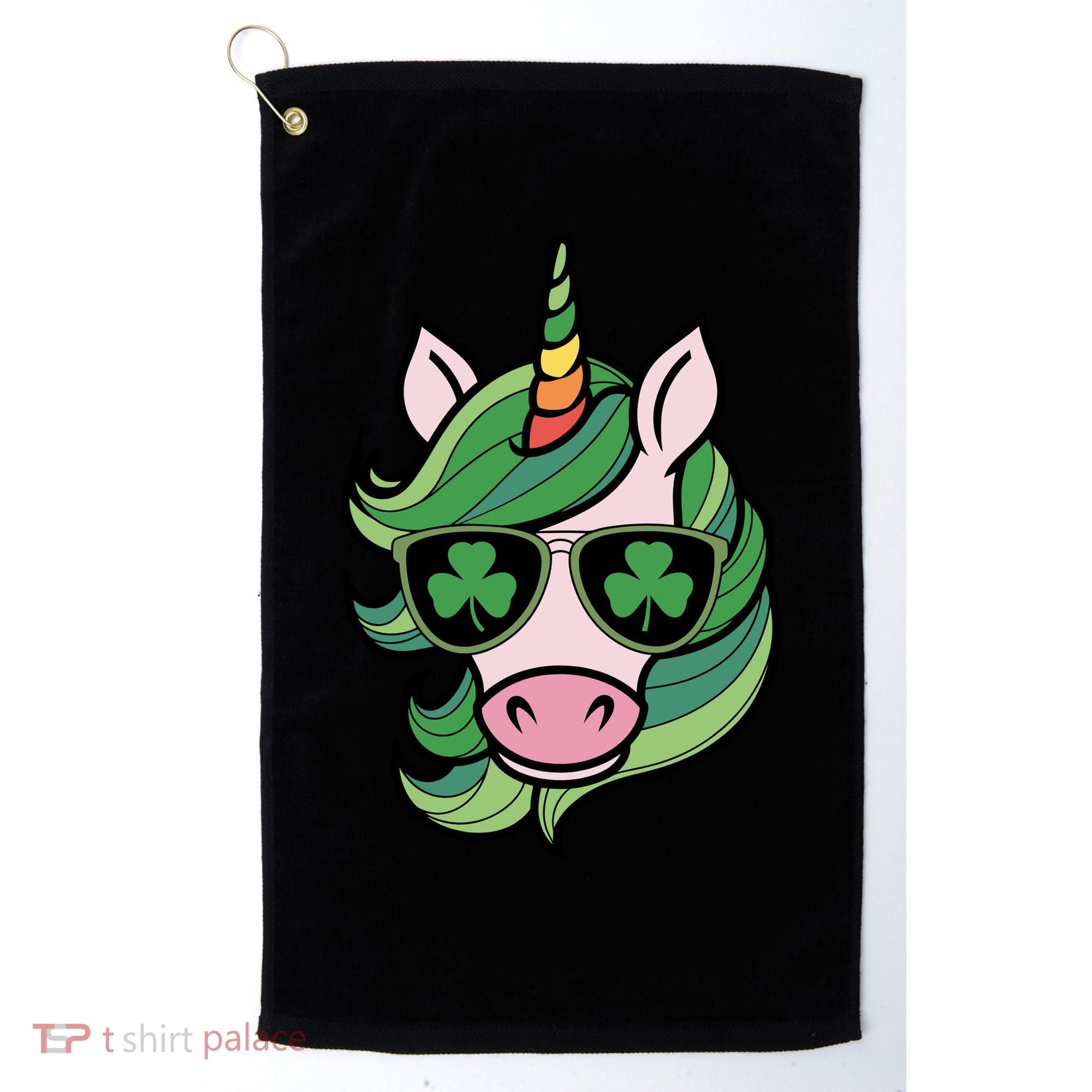 Unicorn St Patricks Day Cute Magical Golf Towel