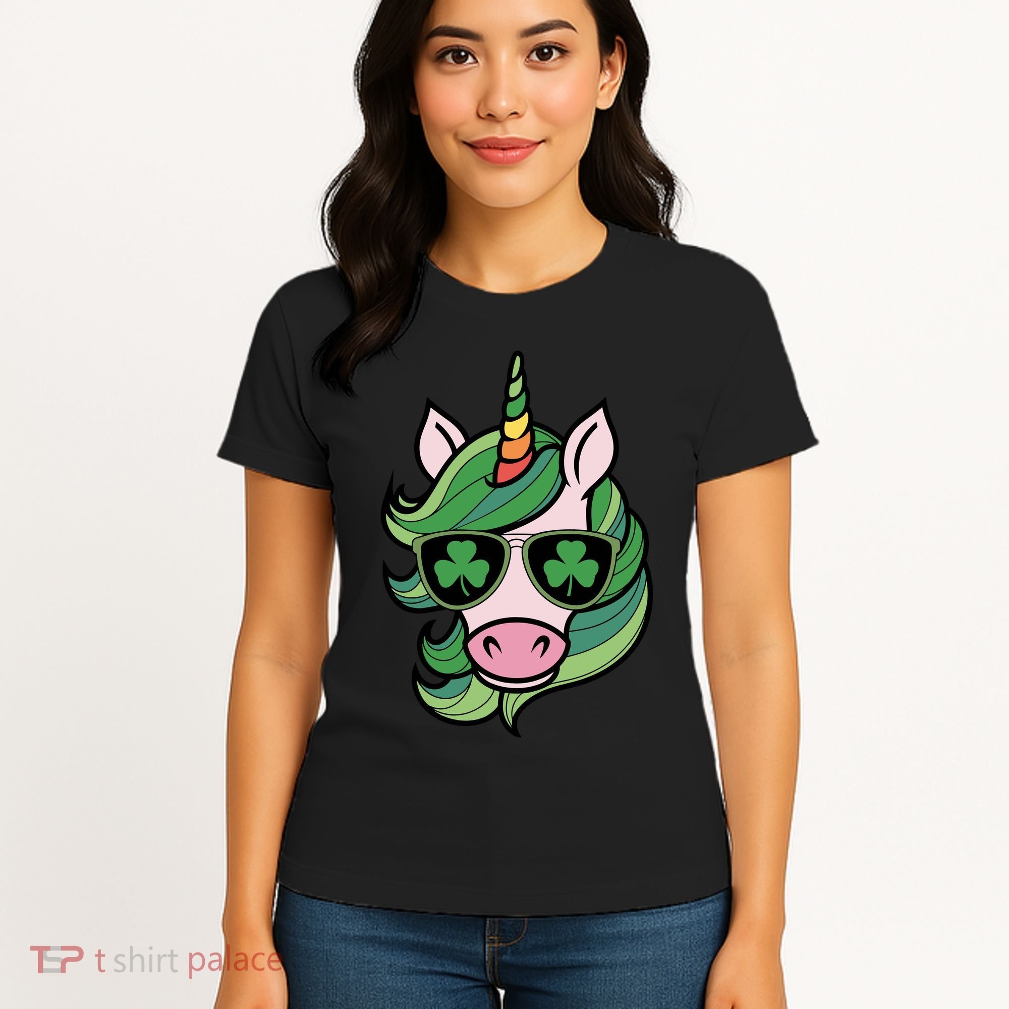 Unicorn St Patricks Day Cute Magical Women's T-Shirt