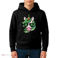 Unicorn St Patricks Day Cute Magical Kids Hoodie thumb 4