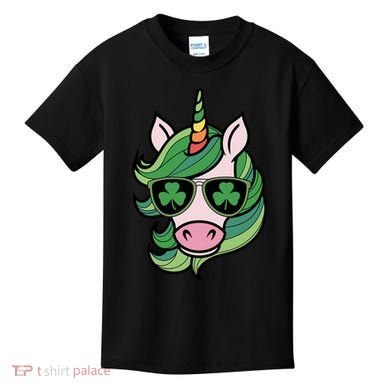 Unicorn St Patricks Day Cute Magical Kids T-Shirt