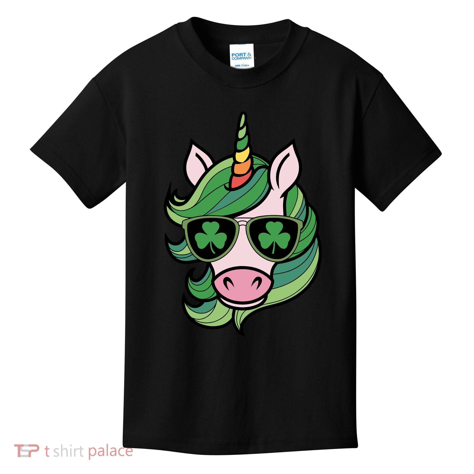 Unicorn St Patricks Day Cute Magical Kids T-Shirt