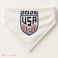 USA Soccer Player 2026 Fan USA-Made Doggie Bandana thumb 0