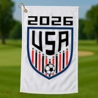 USA Soccer Player 2026 Fan Golf Towel thumb 1