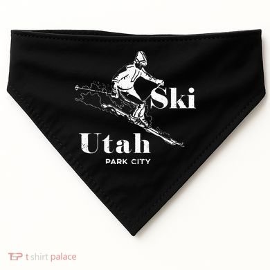 Utah Skiing Park City USA-Made Doggie Bandana