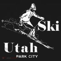 Utah Skiing Park City USA-Made Doggie Bandana thumb 2