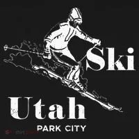 Utah Skiing Park City Button thumb 1