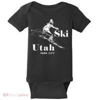 Utah Skiing Park City Baby Bodysuit thumb 0